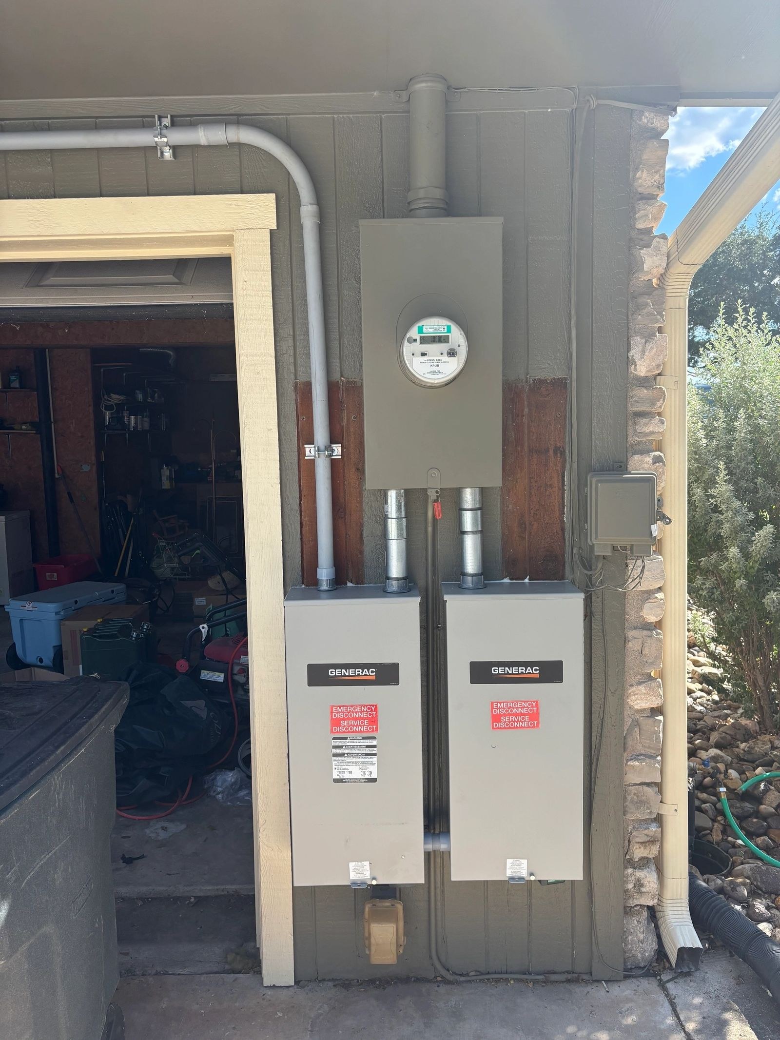 Generac transfer equipment and electrical installation at a Texas home